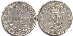 Nassau 6 kreuzer 1834