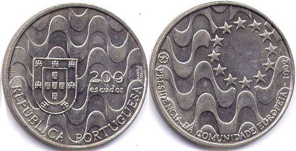 Portugal 200 escudos 1992