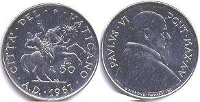 Vatican 50 lire 1967