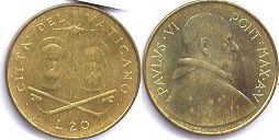Vatican 20 lire 1967
