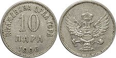 coin Montenegro 10 para 1906