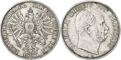 coin Prussia 1 taler 1867
