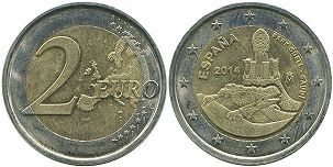 moneda España 2 euro 2014 gaudi