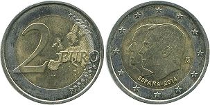 mynt Spanien 2 euro 2014