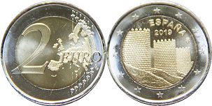 mynt Spanien 2 euro 2019