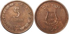 coin Israel 5 pruta 1949