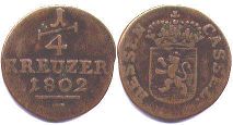Hesse-Cassel 1/4 kreuzer 1802