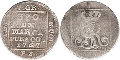 coin Poland 1 groschen 1767