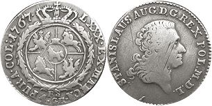 coin Poland 4 groschen 1767