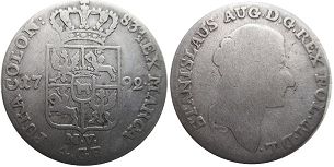 coin Poland 4 groschen 1792