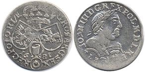 moneta Polska shostak 1681