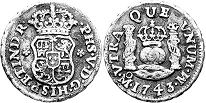 coin Mexico 1-2 real 1743