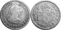 coin Mexico 1/2 real 1773