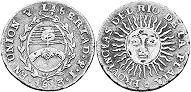 coin Argentina 1/2 real 1813