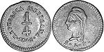 moneda Mexicana 1/4 real 1842