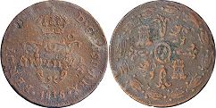 coin Mexico 1/4 tlaco 1816