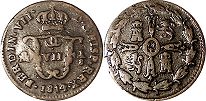 coin Mexico 1/8 pilon 1814
