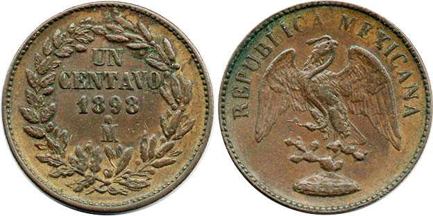 Mexican coin 1 centavo 1898