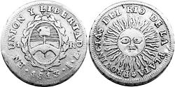 coin Argentina 1 real 1813