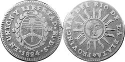 coin Argentina 1 real 1824
