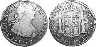 coin Mexico 2 reales 1799