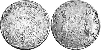 coin Mexico 4 reales 1770
