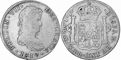 coin Mexico 8 reales 1819