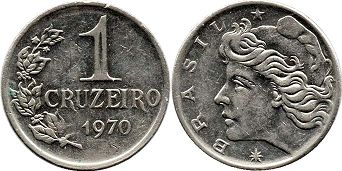 moeda brasil 1 cruzeiro 1970