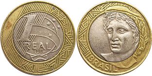 moeda brasil 1 real 1998