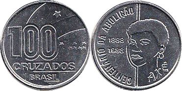 moeda brasil 100 cruzados 1988