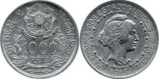 moeda brasil 1000 reis 1913