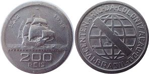 moeda brasil 200 reis 1932