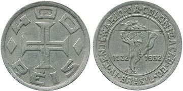 coin Brazil 400 reis 1932