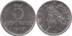 coin Brazil 5 centavos 1967