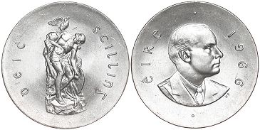 coin Ireland 10 shillings 1966