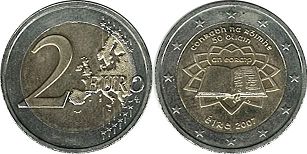 mynt Irland 2 euro 2007