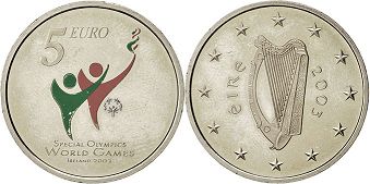 moneda Irlanda 5 euro 2003