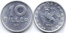 Mađarska 10 filler 1990