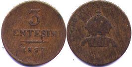 Lombardy-Venetia 3 centesimi 1822