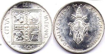 Vatican 500 lire 1977