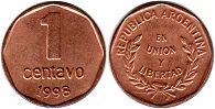 coin Argentina 1 centavo 1998