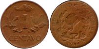 moneda Colombia 1 centavo 1958