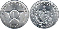 coin Cuba 1 centavo 1970