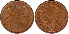 pièce Allemagne 2 euro cent 2007
