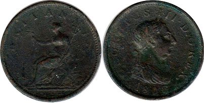 coin Great Britain 1 penny 1806