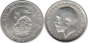 Münze Großbritannien one Schilling
 1915
