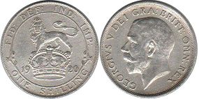 monnaie Grande Bretagne one shilling 1920