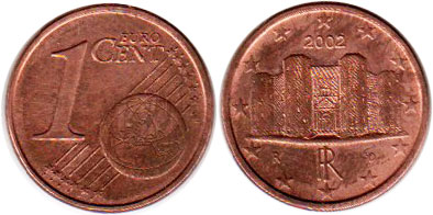 Details about   ITALY 1 CENT NEW 2002 First Year Mint LOT COPPER STEEL EURO UNC ITALIAN 100 COIN 