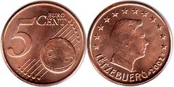 Münze Luxemburg 5 Euro Cent 2002