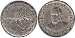 moneda Nicaragua 10 centavos 1965